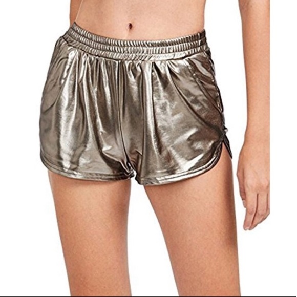 🕺🏻Women’s disco track shorts; metallic bronze XS - Picture 4 of 8